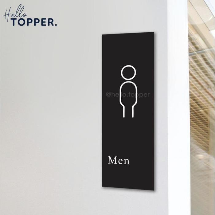 

Sign Board Toilet Men Pria Restroom Acrylic UV Print Potrait
