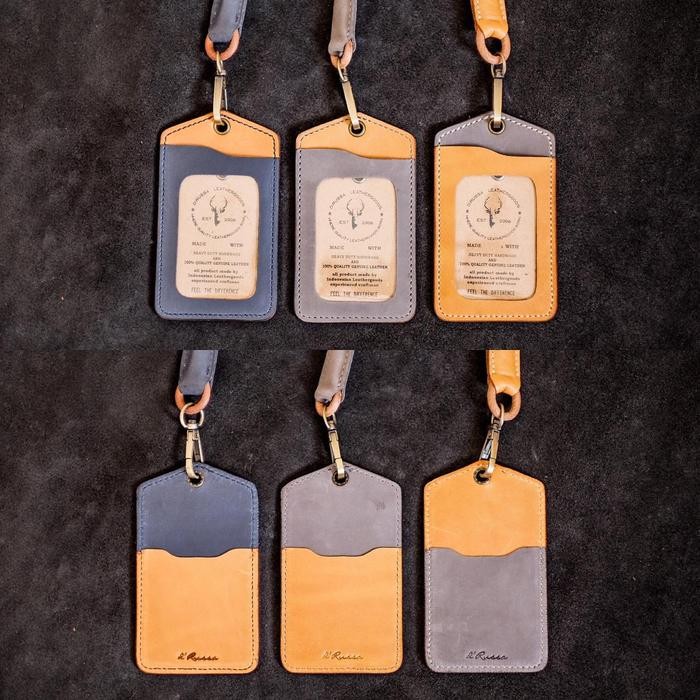 

D'RUSSA Smart Id Card Holder Club-Name Tag Kulit Unisex