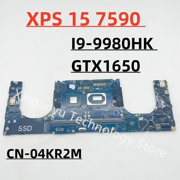 04KR2M 4KR2M Original FOR DELL XPS 15 7590 Laptop Motherboard LA-H331P i5-9300H i7-9750H I9-9980HK G