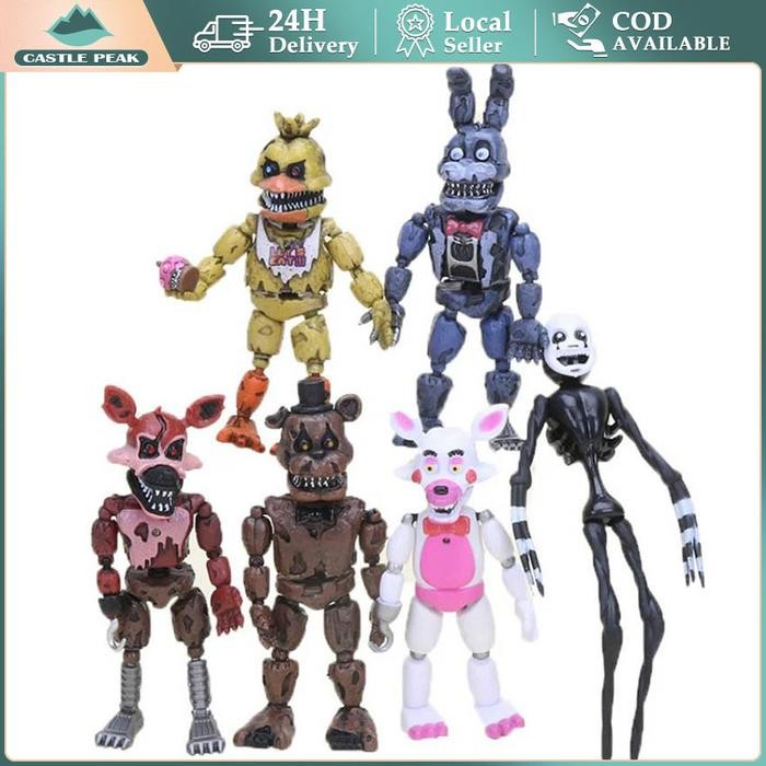 Action Figure Set FNAF Five Night At Freddy Fazbear Bonie Foxy *