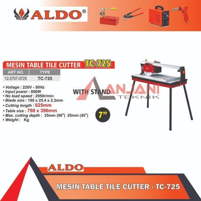 ALDO TC-725 MESIN POTONG BATU KERAMIK 7INCH STAND TABLE TILE 7 INCH TERMURAH