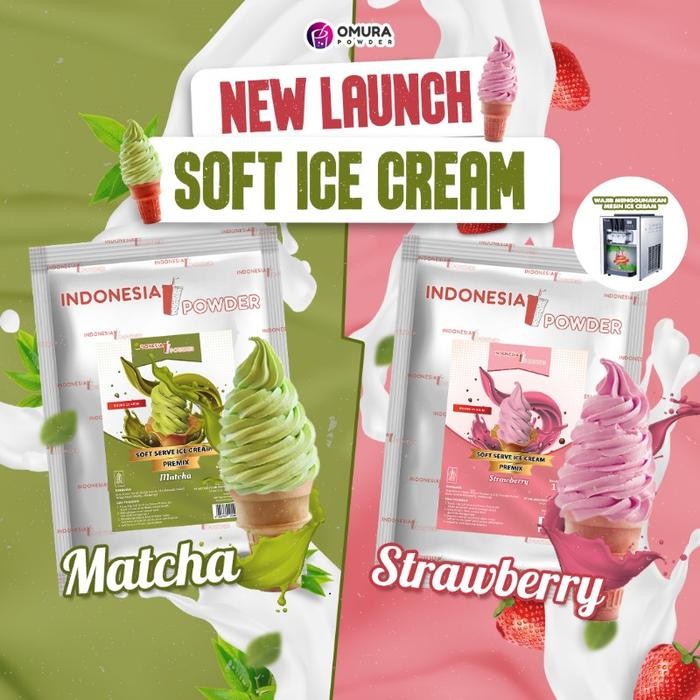 

[SERIES ICE CREAM] Bubuk Soft Serve Ice Cream / Es Krim Premix Premium Quality 1 Kg Rasa Vanilla