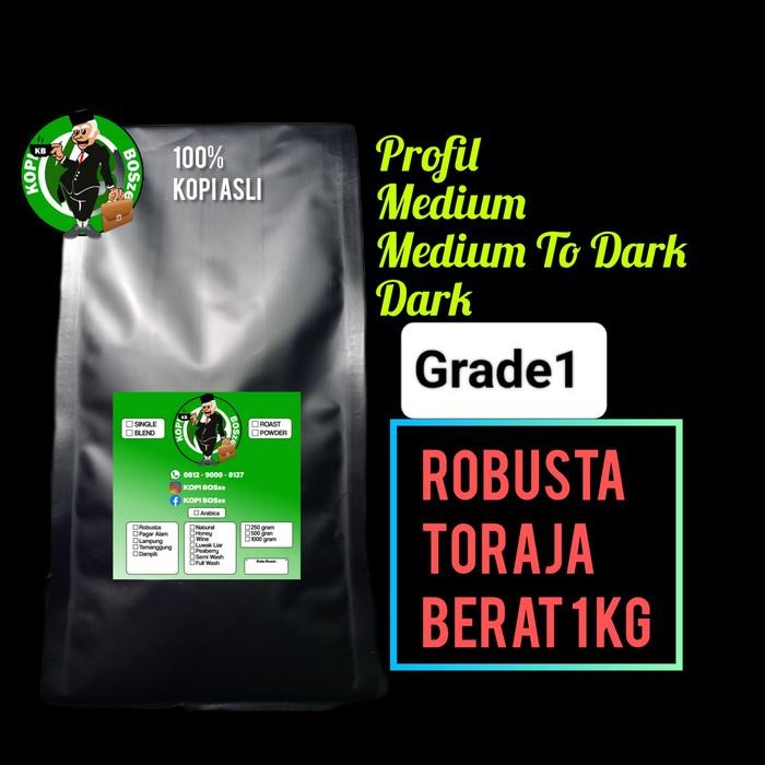 

Kopi Bubuk/ Biji Robusta Toraja 1kg G1