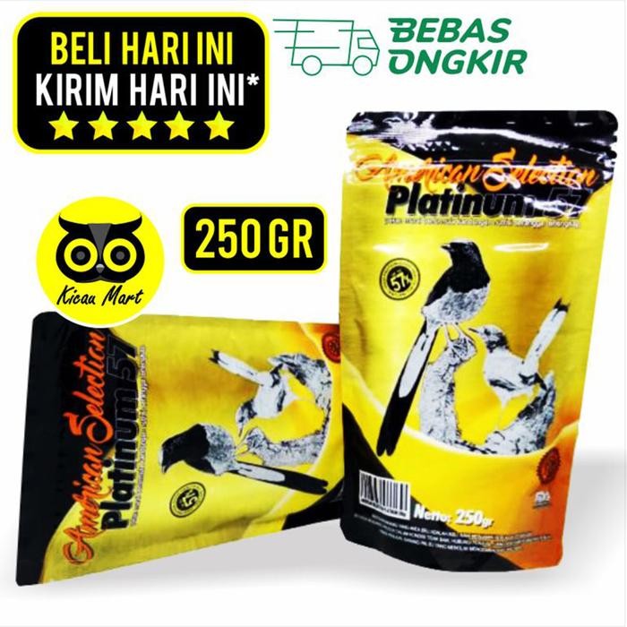 Pakan Voer American Selection Ams Platinum 250 Gr Makanan Burung Murai