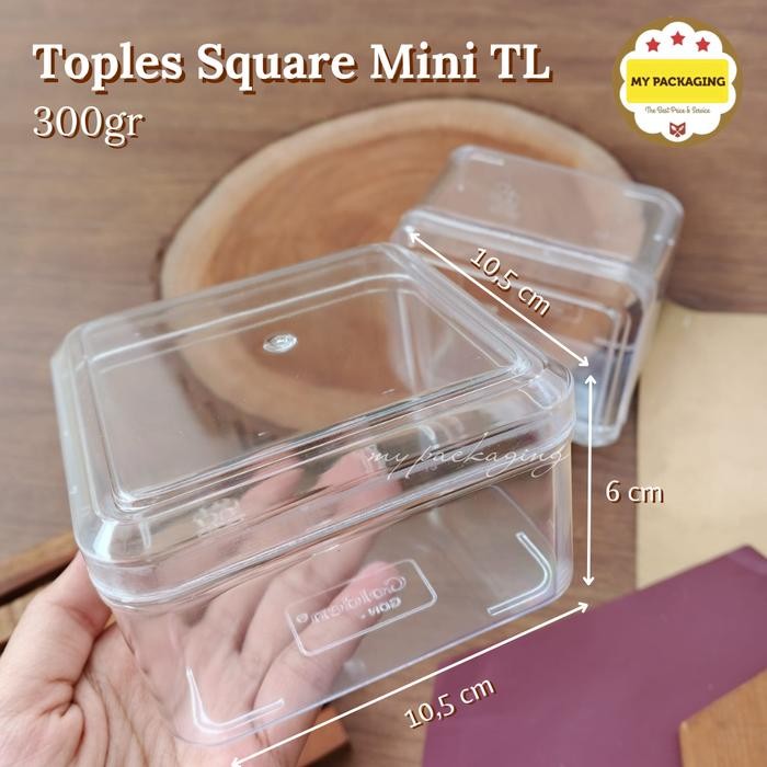 Toples Kotak Dessert Desert / Kue Kering 300gr - Golden Square Mini isi 4 pcs Kode 967