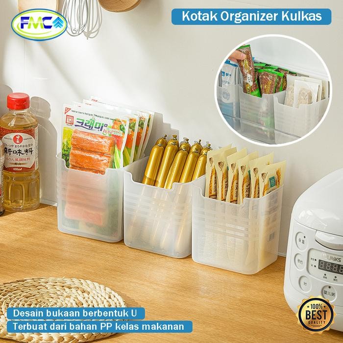 Kotak Penyimpanan Sayur Buah Bumbu Simpan Kulkas Kotak Organizer Plastik Pintu Kulkas Serbaguna Rak