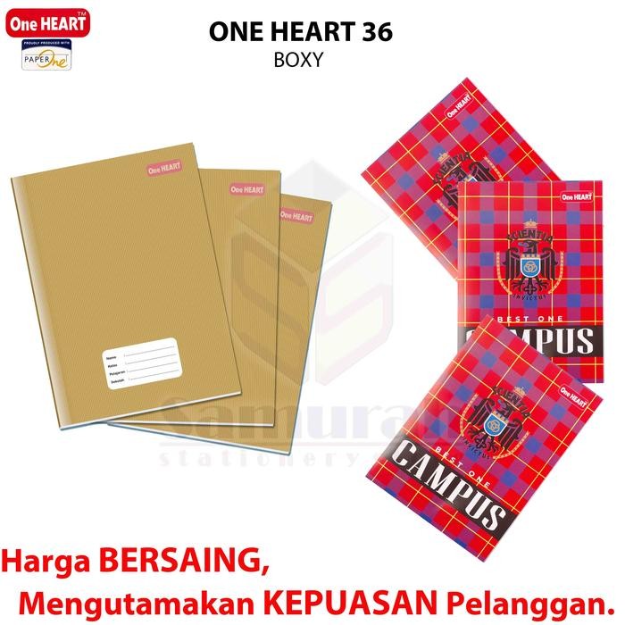 

Terlaris- Buku Tulis One Heart By Paper One Campus Isi 36 Lembar / Buku Best One Ukuran Boxy Campuss