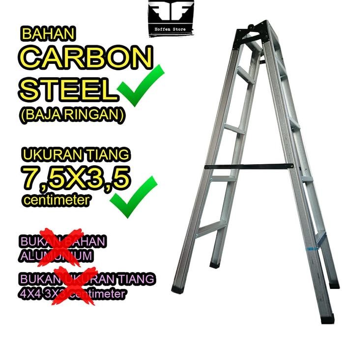 Tangga Lipat Ukuran 1 M / 1,5 M / 1,75 M / 2 M / 2,5 M Bahan Baja