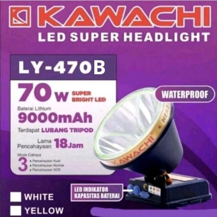 SENTER KEPALA KAWACHI 70 WATT 9000 mAh