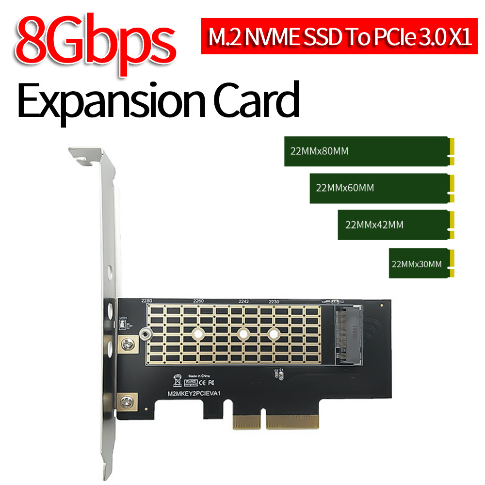 SSD PCIE X1 Expansion Card 8Gbps M.2 NVME To PCIe 3.0 X1 Adapter M Key M.2 NVME SSD To PCIe 3.0 PCIE