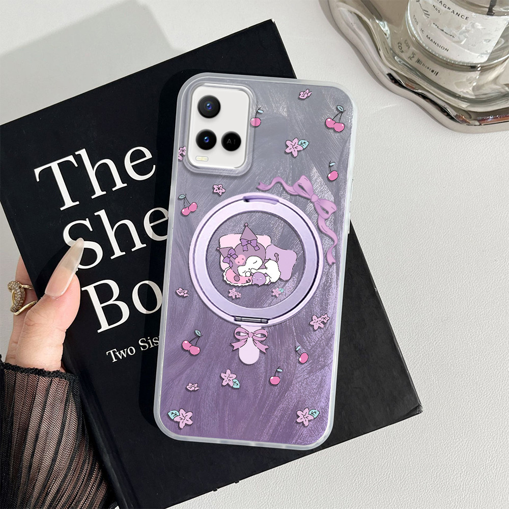 Casing Hp Untuk VIVO Y21 Y21S Y33S Y21A Y21T Y33T T1X   Case Hard  Kupu Sleeping Girl C1 2018 Hardca