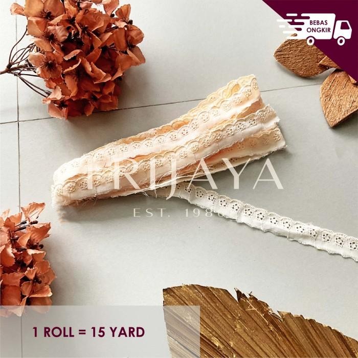 (Expert) Trijaya Renda Katun Lobang / Lubang 5 Lima Bunga - Kecil (3 cm)