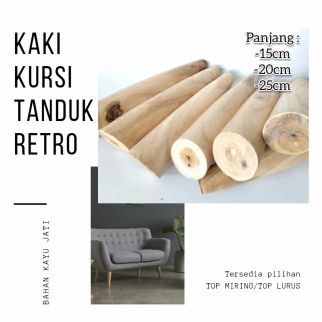 kaki stool sofa retro / kaki sofa kayu jati