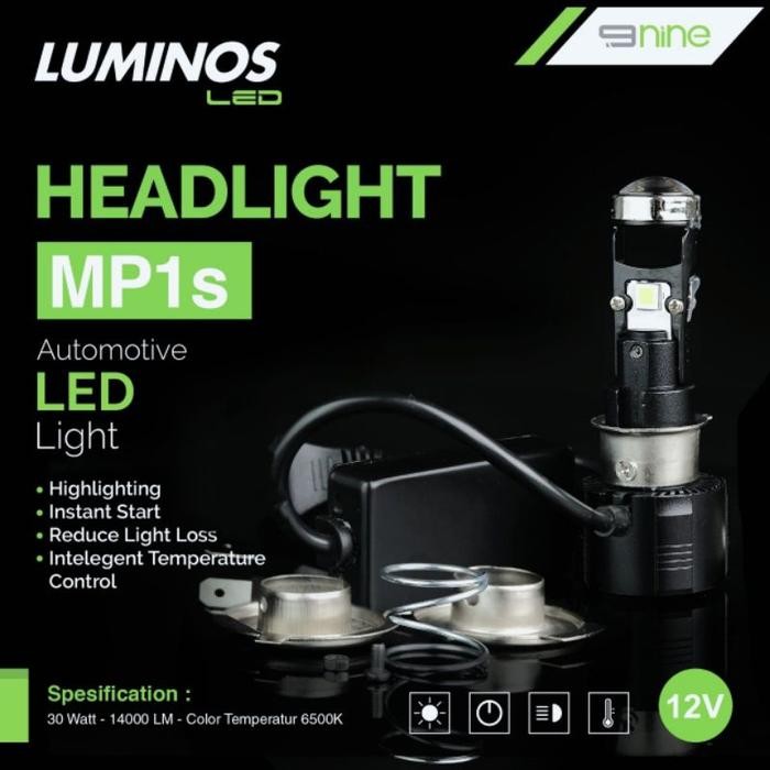 LAMPU LED UTAMA MOTOR MINI PROJECTOR MP1S MP1 30WATT LUMINOS TERANG