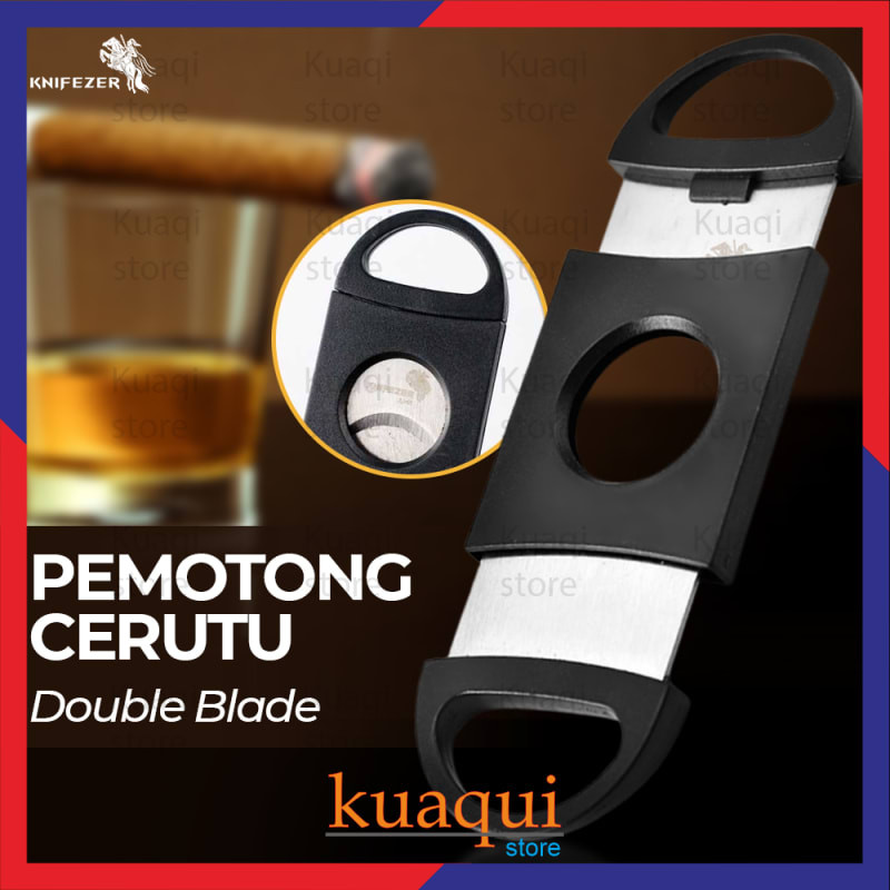 

Pemotong Cerutu Cigar Cutter Double Blade XJ-01