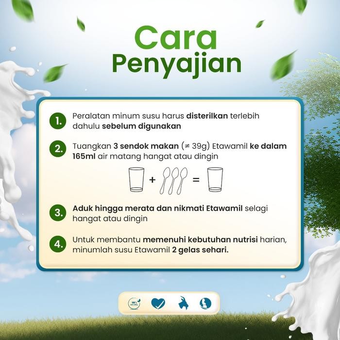 

(Expert) ETAWAMIL NON SUGAR TANPA GULA Susu Kambing Etawa Bubuk - ORIGINAL 500g
