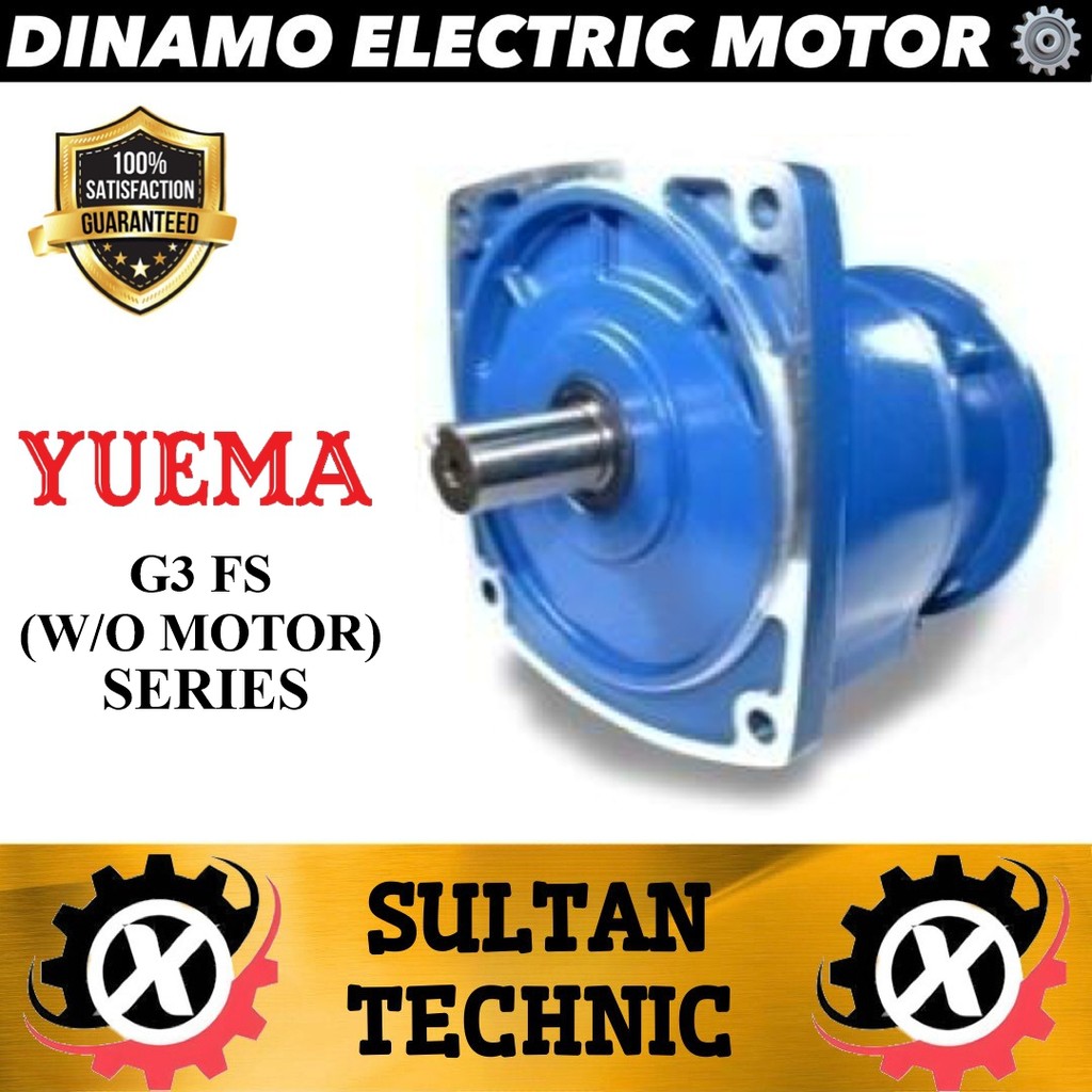 

GEAR BOX HELICAL YUEMA G3FS 0,37KW 0,5HP 400W as 22 RATIO 5, 10, 15, 20, 25 GEAR ONLY