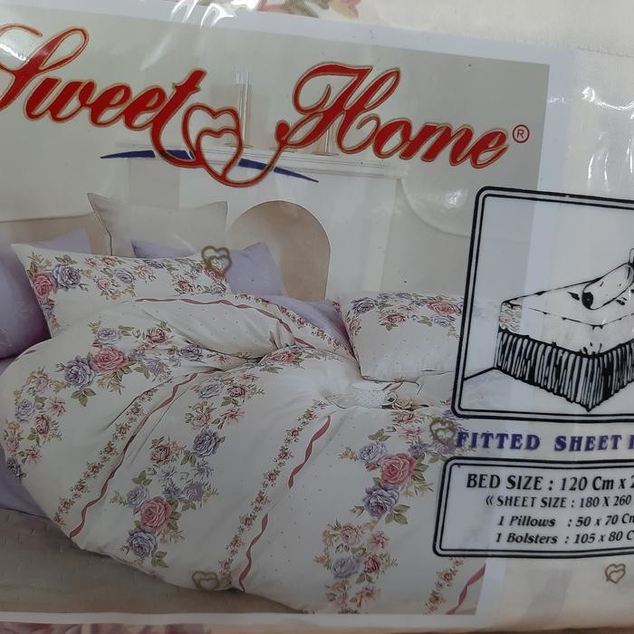 Sprei 120x200 tinggi 30 Katun Jepang merk Sweet Home Asli Ori