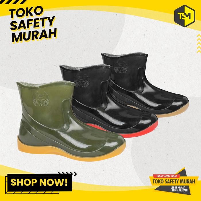 Sepatu Boot Ankle Pendek Karet Anti Air Boots Fashion Pria Wanita Sunter Relax