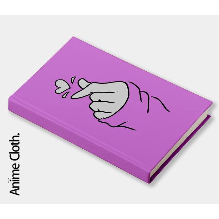 

Notebook Kpop Korea Love Hand Heart Signal Custom Buku Catatan Planner