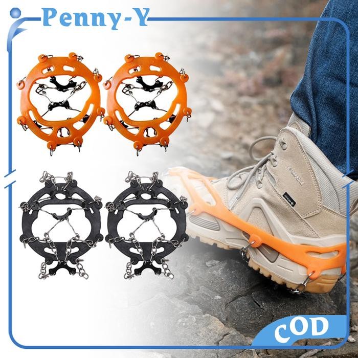 Alas Sepatu Salju 8gigi Alas Sepatu Paku Anti Slip Alas Sepatu Mendaki