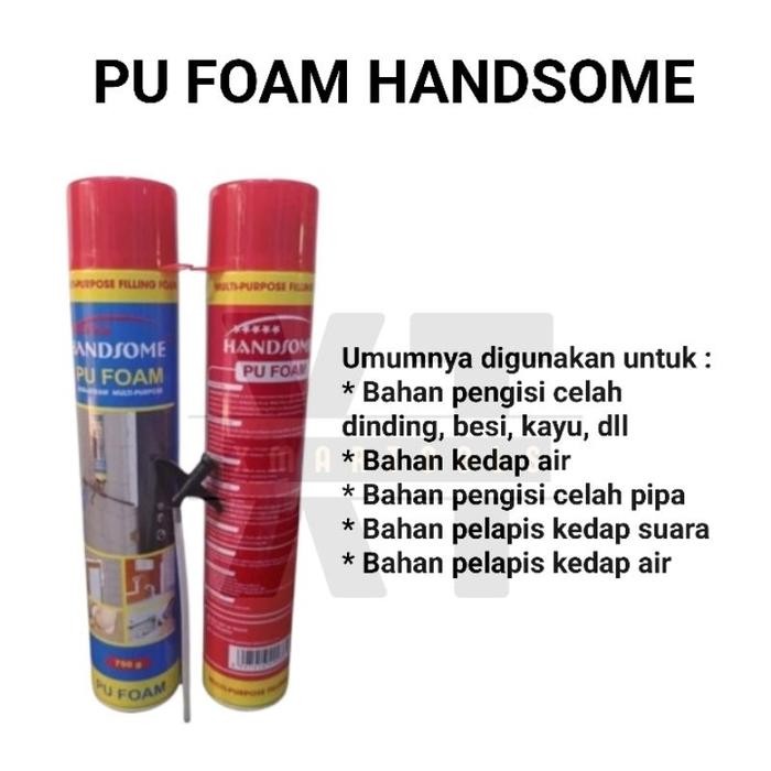 (Expert) PU Foam Handsome - PU Sealant Foam Spray - Foam Peredam Suara Peredem Panas Pengisi dan