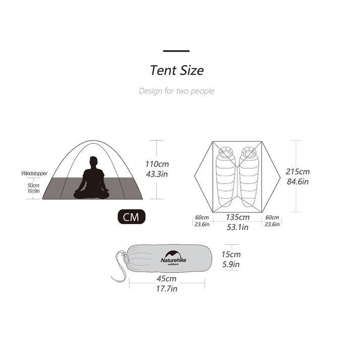 Tenda Naturehike Star River Nh17T012-T 210T Hiking Camping Ultralight