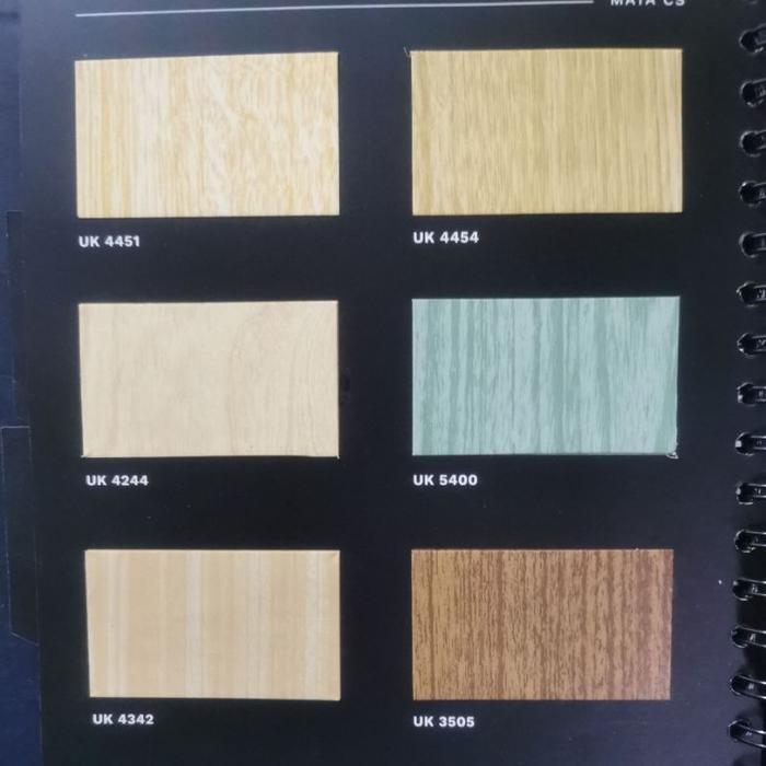 (Expert) Supercon sheet vicon sheet Pvc pelapis mebel interior warna kayu
