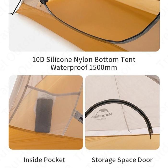 Tenda Cloud Trace Ultralight 1 Orang Camping Naturehike Nh21Zp003