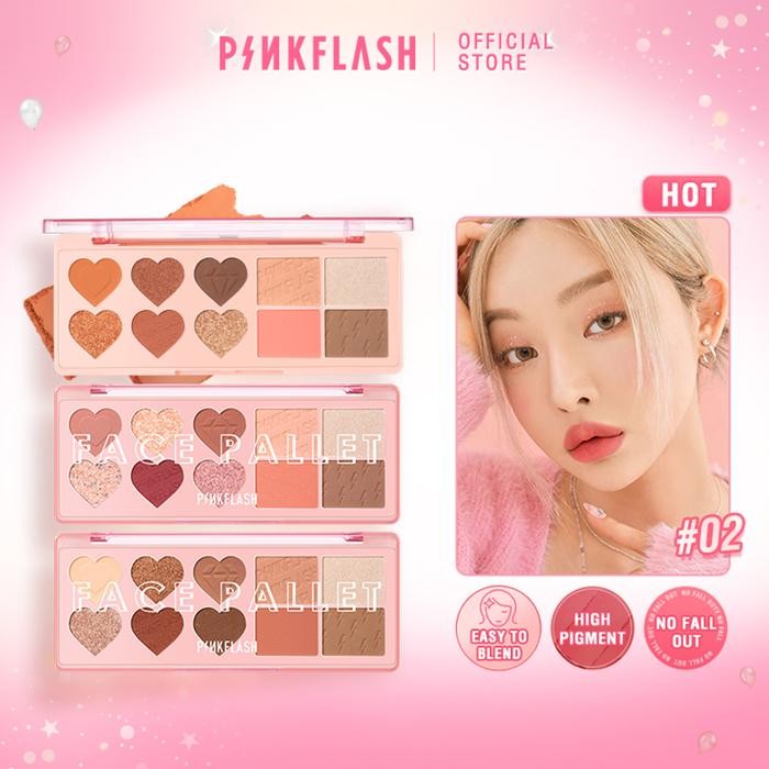 

Promo [Official] Pinkflash Ohmylove 4 In 1 Multiple Eyeshadow Blush Highlightertahan Air Palet Wajah