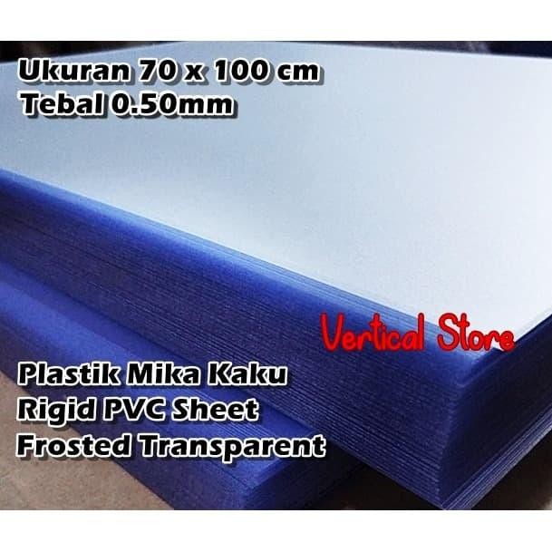 Plastik Pvc Mika Kaku Doff Transparan Kaca Es 70 X 100Cm Tebal 0.50Mm Pasti Diskon