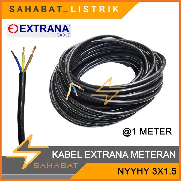 (Expert) KABEL SERABUT EXTRANA NYMHY(PUTIH)/ NYYHY(HITAM) 3X1.5 MM