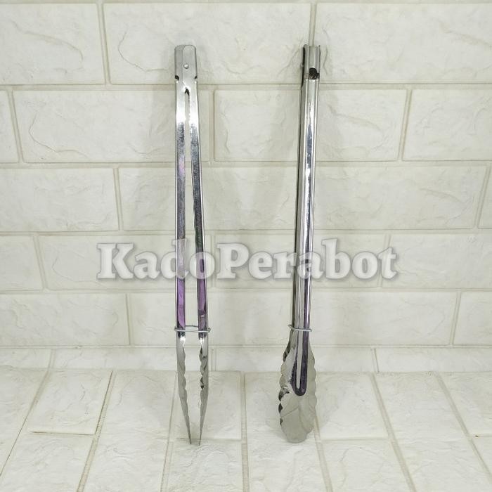 capitan food clip stainless steel 40cm - capitan panjang jumbo bbq