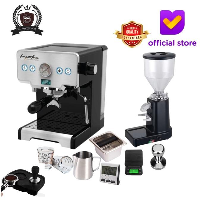 Paket mesin espresso ferratti ferro 3605 - grinder 019 + Tools Coffee