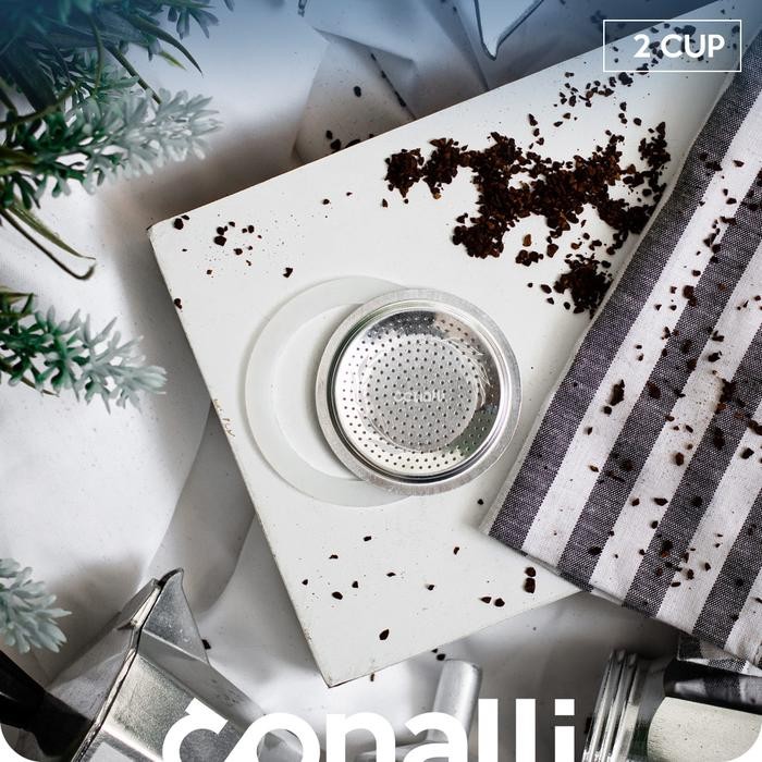 Mokapot Seal 2 Cup Spare Part Conalli Gasket Karet Filter Moka Pot