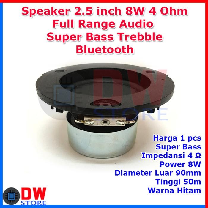 TERLARIS.. Speaker 2.5 inch 2.5in 8W Bluetooth Super Bass Subwoofer Full Range