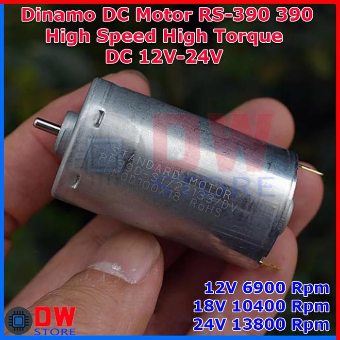 TERLARIS.. Dinamo DC Motor RS390 RS 390 DC 12V 18V 24V High Torque RPM