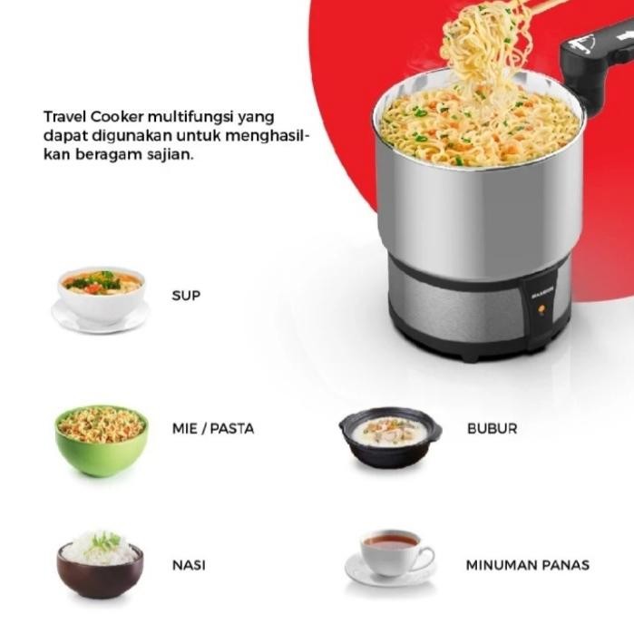 Panci Listrik Travel MASPION MEC-3510 Multi Cooker 1 Liter