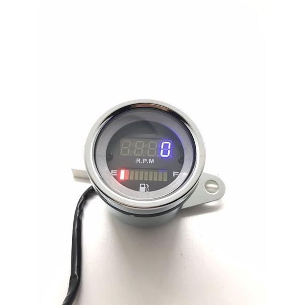 (Expert) Speedometer Fuel Meter 2in1 Digital Rpm Plus Amper Bensin Digital LED Universal motor/mobil