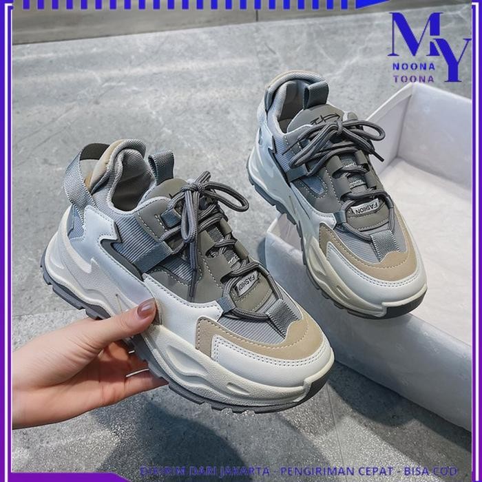 Sepatu Sneakers Wanita Kode 6999 Sepatu Sneakers Sport Casual Hak Tinggi