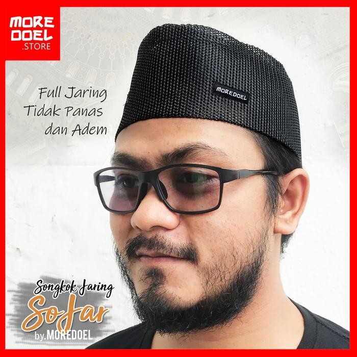 Peci Songkok Hitam Jaring SoJar Moredoel Unik dan Elegant
