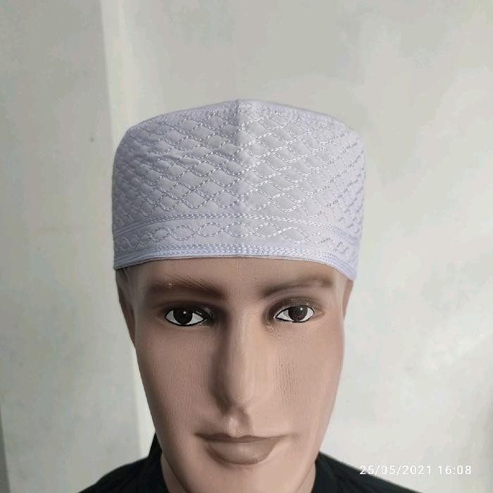 Peci Songkok Kopiah Madinah Bulat Hitam dan Putih Murah - Peci Pria Anak dan Dewasa Murah