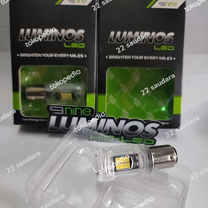 Lampu Led Rem Luminos S25 3030-16 Titik Kaki 2, Stop Rem Manteng Kedip