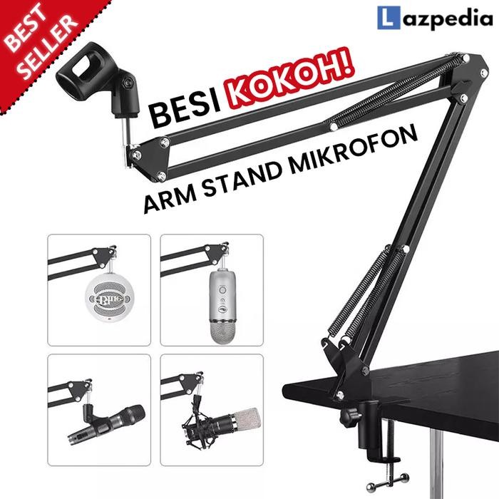 Arm Stand Mic NB-35 / Arm Stand Suspensi Lazypod Mikrofon / Stand Mic Panjang Full Besi / Stand Mic