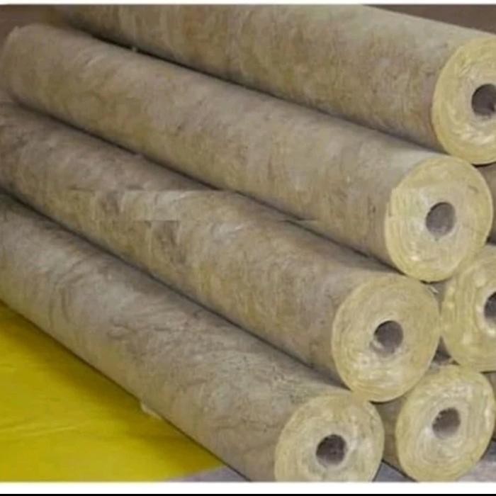 Pipa Rockwool Batangan / Rockwool Pipe Insulation 1/2 3/4 1 11/4 11/2 2 21/2 3 4 5 inch