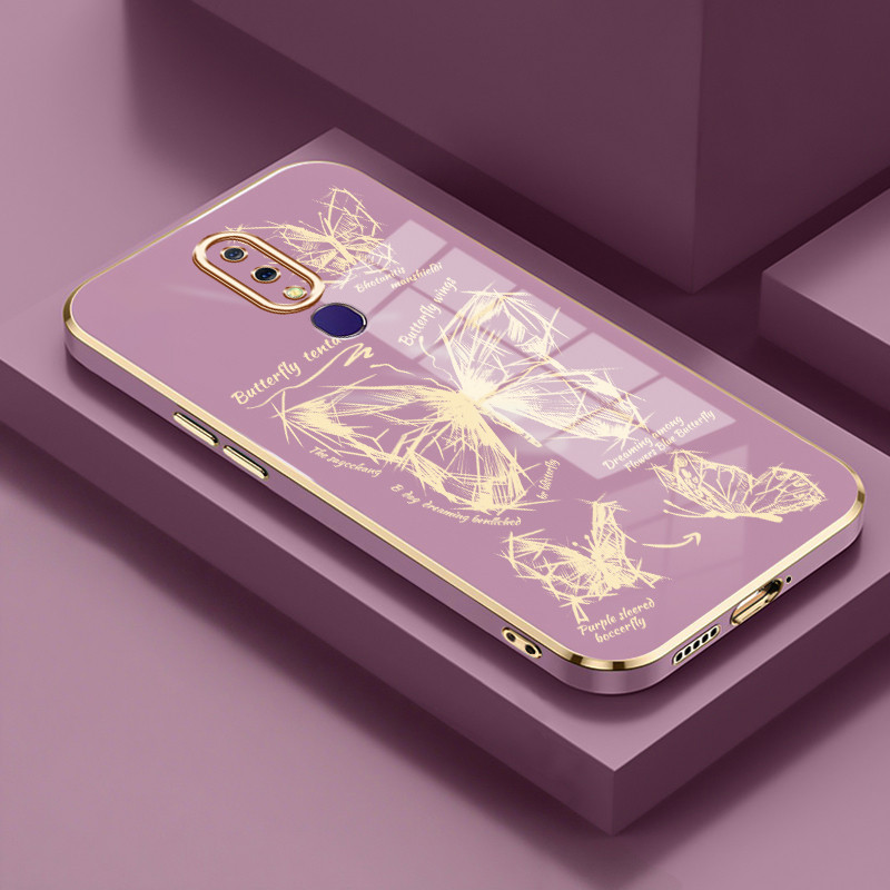 Casing Untuk OPPO F11 F11 Pro Case Hp Silikon Softcase Kasing Kesing Cesing Casing Pola Kupu-kupu Ke