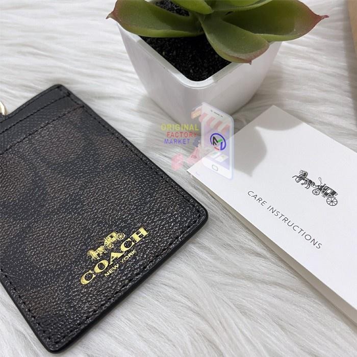 

Ready- Lanyard Coc 65573 Id Lanyard Signature Canvas Brown Black Original