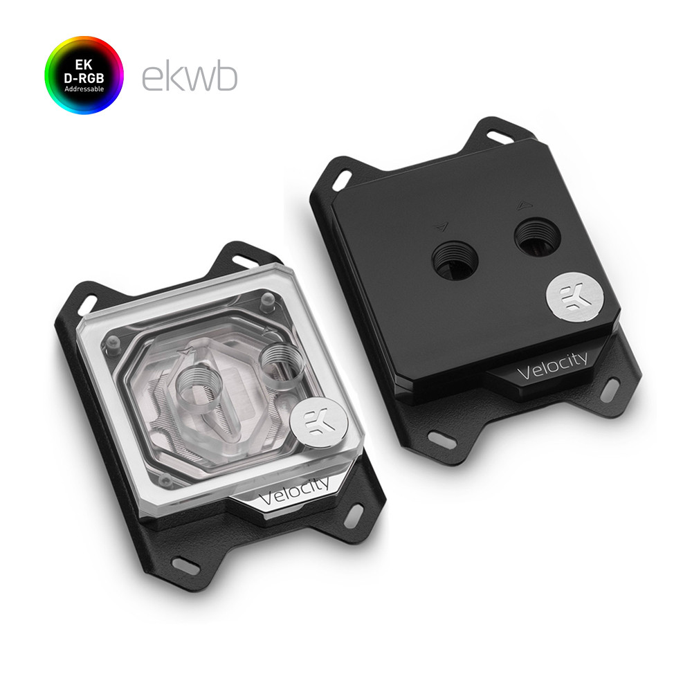EK-Quantum Velocity - AMD Copper + Acetal / Nickel + Plexi CPU block Water-cooled block Compatible