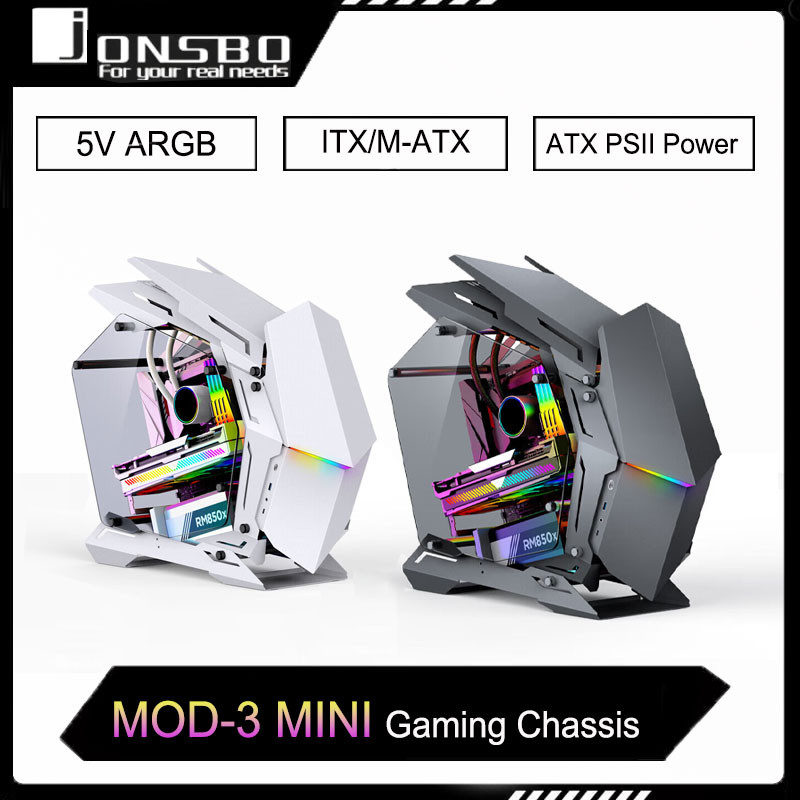 JONSBO MOD-3 MINI gaming open all-aluminum gaming case desktop computer shaped case support ATX