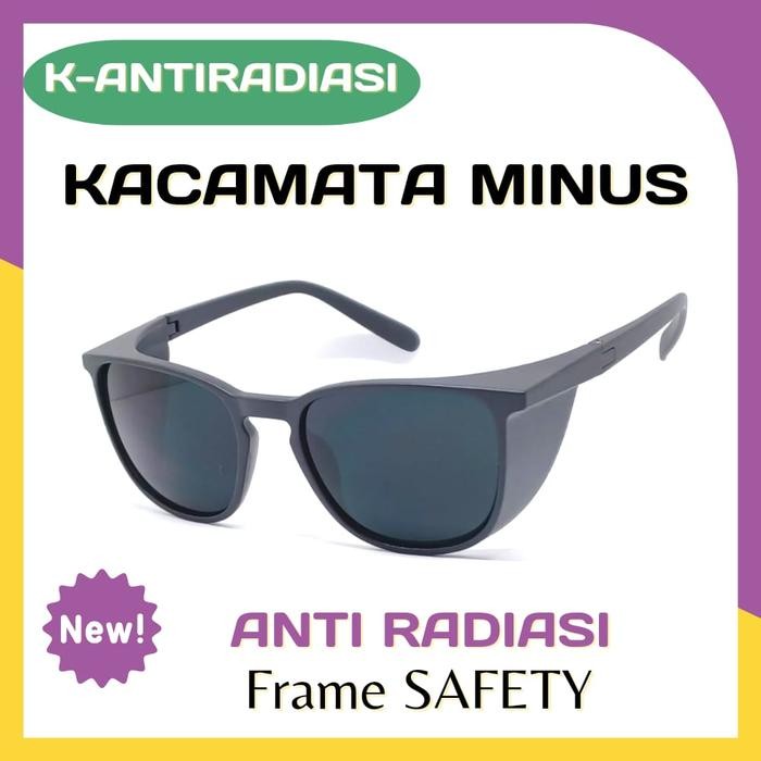 Ready- Kacamata Safety Lensa Minus Anti Radiasi Pria Wanita Kacamata Apd Asli